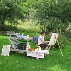 Malen und Entspannen im Garten